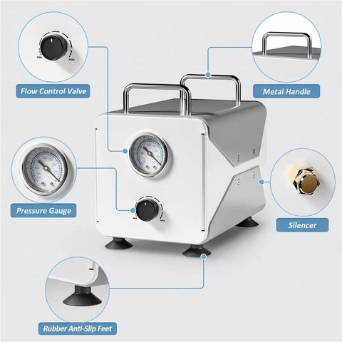 Heavy Duty Oil-Free Diaphragm Vacuum Pump For Lab Use With Negative Pressure Suction And Flow Control. No Messy Oils Needed, This Beast Offers Powerful Unidirectional Airflow, Precision Performance, And Durable Protection For Efficient Daily Workflows.