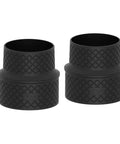Essential 5 In To 4 In Hose Reducer Adapter showing two durable ABS construction connectors for seamless shop vacuum use.