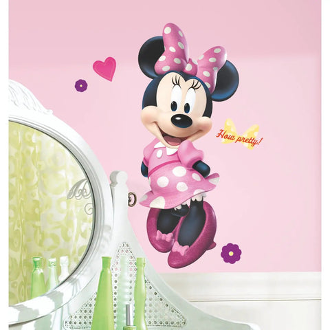 Minnie Mouse Bowtique Giant Peel And Stick Wall Decal For Kids Rooms 18 Inch Wide By 40 Inch High Easy Peel And Stick Repositionable