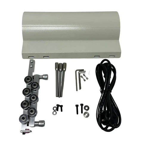 Next Level Touch Screen Automatic Wire Stripper And cutter Machine parts set including tools, cables, and components.