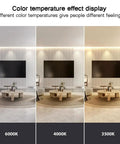 Different color temperature effects displayed in a living room using Top Shelf 3 Inch LED Recessed Can Lights 16 Pack With Honeycomb Anti Glare Baffle Trim Selectable 3CCT Tunable White.