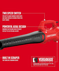 Powerful Corded Leaf Blower With 9 Amp Motor, Lightweight Handheld Axial Electric Blower, 140 MPH Air Flow And 450 CFM, Two Speed