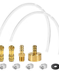 Leak-Proof Marine Hydraulic Steering Bleed Kit With Brass Fittings And Gaskets, Quick-Connect Bleeder Tool components visible