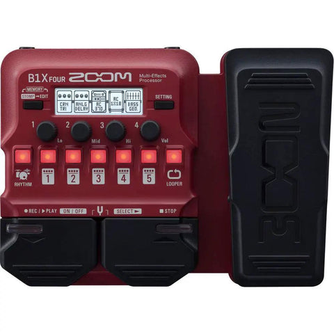 Four Bass Multi-Effects Pedal Bundle With Expression Pedal And Accessories, 70 Plus Bass Effects And 9 Amp Models