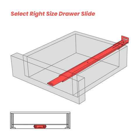 Heavy Duty 16 Inch Center Mount Drawer Slides Track With Silent Ball Bearings, Cold Rolled Steel, Zinc Plated Finish For Smooth Quiet Operation, 2 Pack for drawer measurement