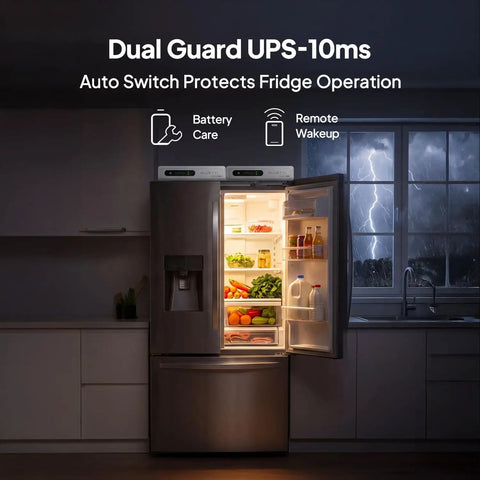 Top Shelf Portable Power Station 2016Wh Expandable To 8064Wh Lfp Battery Backup for fridge with food during storm.