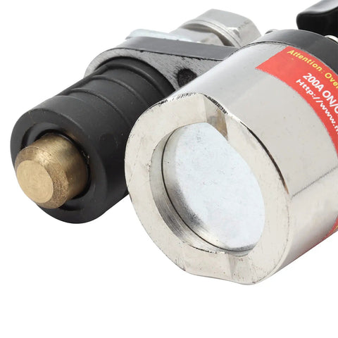 Super Snazzy Fabater Magnetic Welding Ground Clamp Switch With On Off Function, 200 300 600 Amp Adjustable details showing bronze and silver components.