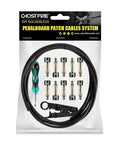 Solderless Pedalboard Cable Kit for Guitar Effects, 6.5 Ft Cable with 10 Nickel Plated Copper Tips, DIY Patch Cables, Cutter, Driver