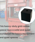 Heavy Duty Rubber Anti Vibration And Shock Absorbing Pads 4 Pack With Grid Texture 50 X 50 X 50 mm in industrial use
