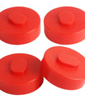 4 Pack Red Polyurethane Jack Pad Support Points For Porsche 911 924S 944, heavy duty red lifting blocks, 65mm by 26mm size