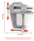 Front view of Compact Table Vise For DIY Projects And Crafting, Portable Bench Vise With Swivel Base, Small Desk Clamp.