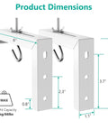 Rock Solid Universal Projector Screen Ceiling Mount With Heavy Duty Steel Brackets and Adjustable L Shape Hook dimensions 6x4.7 inches, supports 66 lbs.
