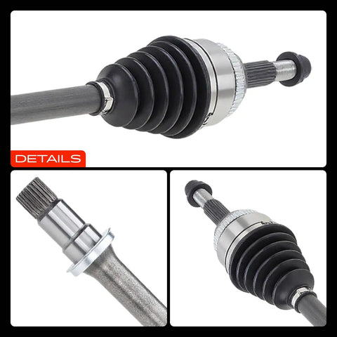 Front Right Passenger Side CV Axle Shaft Assembly For Toyota Camry 2002-2009 2.4L Gas, Highlander 2001-2007 FWD, Solara 2004-2008 2.4L Easy Install Durable OEM Grade Drive Shaft With Neoprene Boot