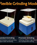 No Sweat Heavy Duty Dual Layer Portable Stained Glass Grinder With Four Size Diamond Bits And Smooth 4200 Rpm Motor featuring flexible grinding modes.