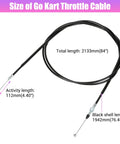 Go Kart Throttle Cable Kit Heavy Duty 84 Inch Replacement For Predator 196cc 212cc 224cc Six Point Five HP Engines size chart