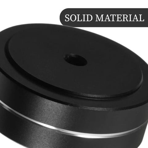 Close-up of Aluminum Speaker Isolation Pads For Durable Vibration Control And Noise Reduction Slip Resistant Foot Mats