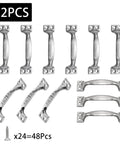 12Pcs Stainless Steel Gate Handles 3.94 Inch 100mm Silver Outdoor Door Handles For Garage Screen Shed Fence Gates, Rust Resistant, Durable Hardware For Wood Doors And Fences.