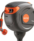 Retractable Garden Hose Reel 82 Ft 1/2 Inch Ground Mounted Freestanding Water Hose System with No Drill Base
