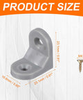 Built Solid 20 Pack Plastic L Brackets Gray Corner Supports For Shelves And Drawers Heavy Duty showing size dimensions 16.6mm x 23.1mm.
