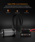 Beefy Motor And E6 Sensored Brushless ESC Combo For RC Cars Three To Eight S LiPo With 200 Amp Continuous Current App Control