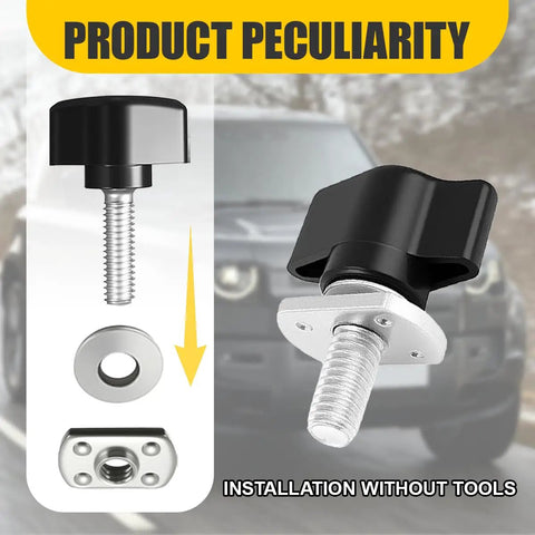Rock Solid Quick Swap Thumb Screw Kit For Hard Tops And Side Windows Universal Fit Rust Proof Stainless Steel Latches with installation detail