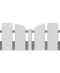 No-Dig Landscape Edging Kit With Anchoring Spikes, 4.5 Inch Tall White Wood-Look Garden Border For Raised Beds And Flower Borders
