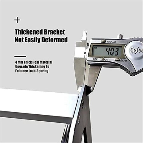 Premium Rock Solid Stainless Steel Garden Hose Reel featuring thickened 4mm load-bearing bracket for stability.