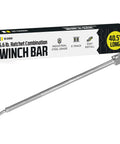 40.5 Inch Winch Bar For Flatbed Trailers And Trucks With Extra Long Non Slip Handle, displayed with packaging
