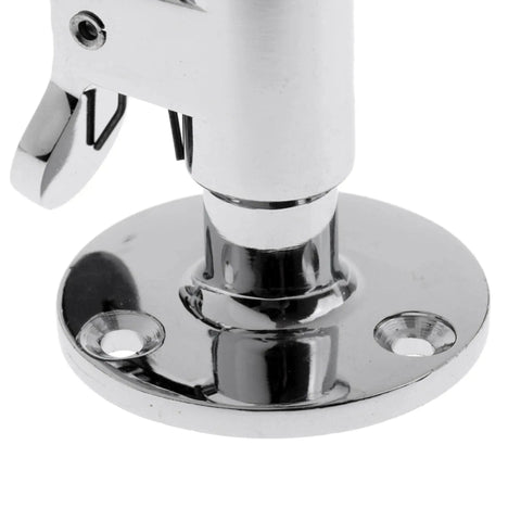 Marine Grade Stainless Steel 316 Boat Door Stopper With Rubber Tip Bumper And Spring Loaded Latch Door Holder base view