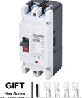 Heavy Duty 125 Amp DC Circuit Breaker And Battery Disconnect Switch For Solar Systems And UPS featuring thermal magnetic trip and hex screw terminals.