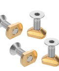Premium Brass T Nuts With M8 Screws For Surfboard Hydrofoil Tracks And Sup Foil Wing Boards Corrosion Resistant Hardware.