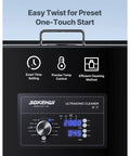 Ultrasonic Cleaner Machine 30L With Digital Heater Timer And Knob Control For Fast Pro Grade Heavy Duty 40KHz Deep Cleaning Of Car Parts Like Carburetors Spray Nozzles And Small Components Degassing Mode black control panel with time and temp display