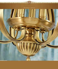 Modern Chandelier Ceiling Pendant Light Fixture For Dining Room Bedroom Porch And Garden With Chic Candle Design, detailed view of gold finish.