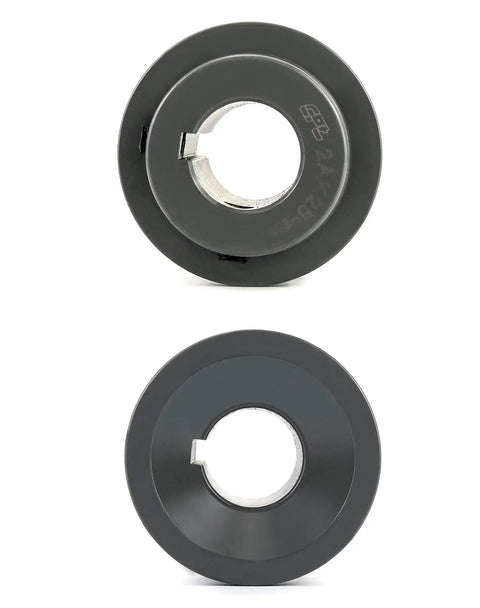 Double Groove Pulley 2.55 Inch Outer Diameter With 1 Inch Fixed Bore For A And AX 3L And 4L V Belts Cast Iron Construction