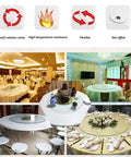 Tempered Glass Lazy Susan Turntable For Dining Table With Swivel Assist System on various dining setups
