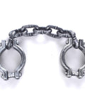 Plastic Halloween Shackles On Chain Handcuff Prop For Dope Costume Decor And Photo Ops Lightweight Cuffs With A 4 Inch Diameter