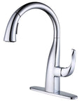 Gooseneck Pull Down Kitchen Faucet With Dual Function Sprayer, Single Handle Chrome Bar Sink Tap, Leak Free Design For RV Utility And Home Kitchens, Cold Water Only.