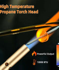 Beast Mode Brass Propane Torch Head With Manual Start Built For Soldering Brazing Welding Thawing And Cooking Durable Solid Brass