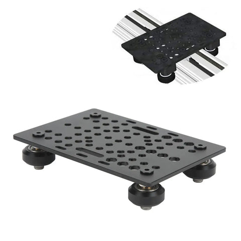 Beefed Up Heavy Duty Aluminum Gantry Plate Set Universal 20mm To 80mm Extrusion Fit Anodized Black V Slot Linear Guide Building Board