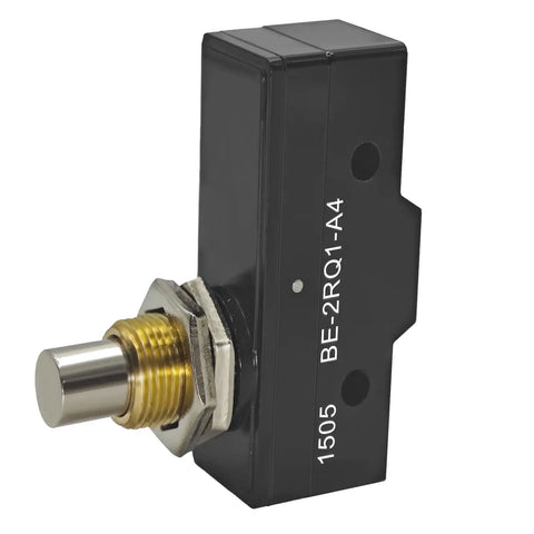 Heavy Duty Plunger Micro Switch For Car Lifts, 25A SPDT Limit Switch, OEM Replacement For Honeywell BE2RQ1A4, black side view