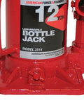 12 Ton Bottle Jack With Short Body Manual Lift For Heavy Duty Auto Work, Centered Pumps And Rams, Heat Treated Pistons