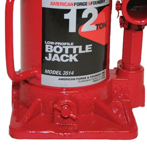 12 Ton Bottle Jack With Short Body Manual Lift For Heavy Duty Auto Work, Centered Pumps And Rams, Heat Treated Pistons