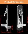 20 Pcs Clear Plastic Locking Shelf Pins 5mm 3/4 Inch Self Locking Shelf Support Peg Clips dimensions diagram