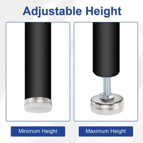 Eight Pack Adjustable Furniture Levelers With Quarter Inch Twenty Thread For Tables And Chairs No Fuss 38.5mm Total