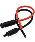 Beefy 10AWG Solar Extension Cable 1 Ft With IP67 PV Connector One End And Bare Wire Other, Tinned Copper For Solar Panels