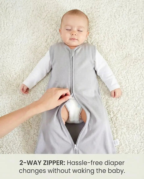 Three Pack Baby Sleep Sack 0-6 Months Lightweight 0.5 Tog Wearable Blanket 100 Percent Organic Cotton GOTS Certified Two Way Zipper Safe Sleep