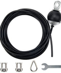 Straight Up Fitness Pulley Cable 118 Inch Adjustable Home Gym Replacement Built Tough With Steel Wire Rope And Nylon Core, included with hardware.