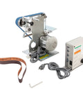 Heavy Duty Belt Grinder And Sander Featuring 6000rpm Variable Speed Control With Integrated VFD For Precision Polishing Jobs with motor and belt.