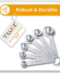 Stainless Steel Measuring Cups And Spoons Set 10 Piece Kitchen Gadgets for Cooking and Baking with engraved measuring scale