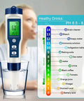 5 In 1 Water Tester With 0.01 High Accuracy PH TDS EC Salt And Temp Meter For Drinking Water Hydroponics Plants Aquarium And Pool